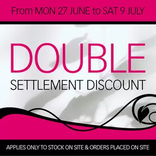 Double Settlement Discount June 27th to July 9th