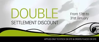 Double Settlement Discount Offer.  1 week left