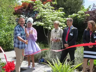 Drag Queen Sissy Lea opens the Garden of Exaggerated Beauty at Capel Manor Patron’s Day