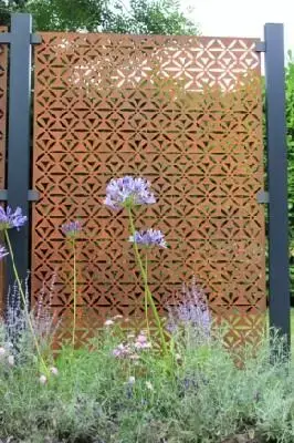 Corten Steel Panel Motif Pattern