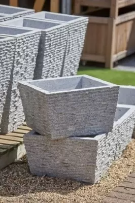 Pot Solid Granite Short Square