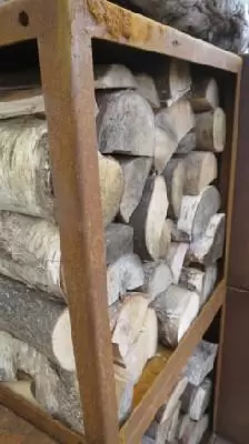 Corten Steel Linkable Wood Storage