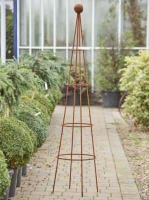 Corten Steel Obelisk Round Top