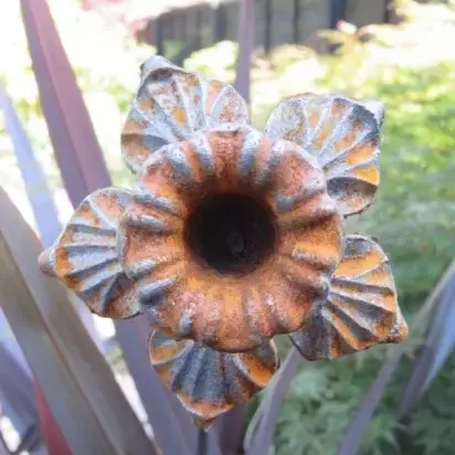 Garden Plant Support Daffodil Corten Steel