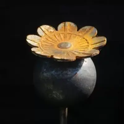 Garden Plant Support Poppy Corten Steel