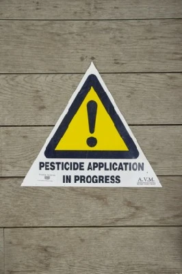 Pesticide Application Warning Triangle