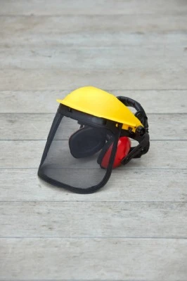 Helmet Forestry with Ear Defenders and Mesh Visor
