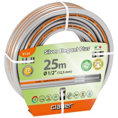 Claber Hose Pipe Silver Elegant Plus 25m