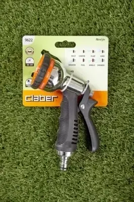 Claber Spray Pistol Metal 8 Jet Multifunction