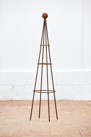 Corten Steel Obelisk Round Top