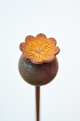 Garden Plant Support Poppy Corten Steel