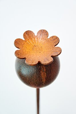 Garden Plant Support Poppy Corten Steel