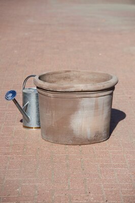 Pot Handmade Cilindro Grigio